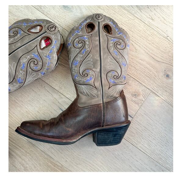 Tony Lama Womens Western Boots Size 10 Asena Floral Dtl Style RR2016L Cowgirl - Picture 5 of 9